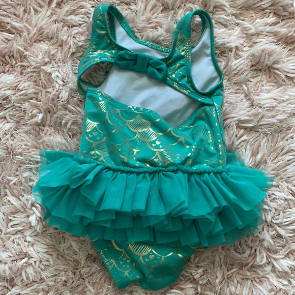 Cat and Jack Toddler Swimsuit 2T with tutu - Picture 3 of 4